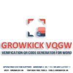 Verification QR Code Generator for Microsoft Word – Growkick VQGW