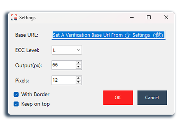 Growkick VQGW - Verification QR Code Generator for Word- Settings QR code verification inside Word document